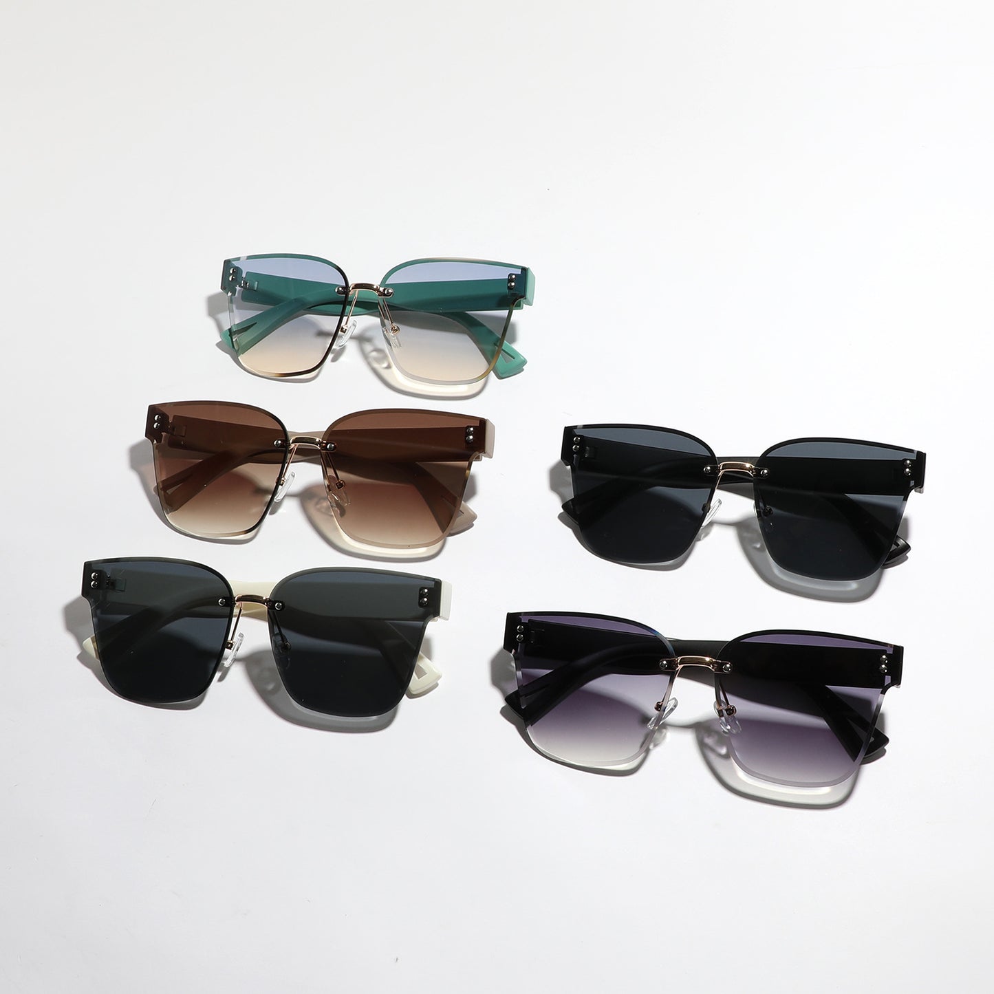 Damen modische Sonnenbrille mit elegantem Rahmen und breiten Gläsern Brehn