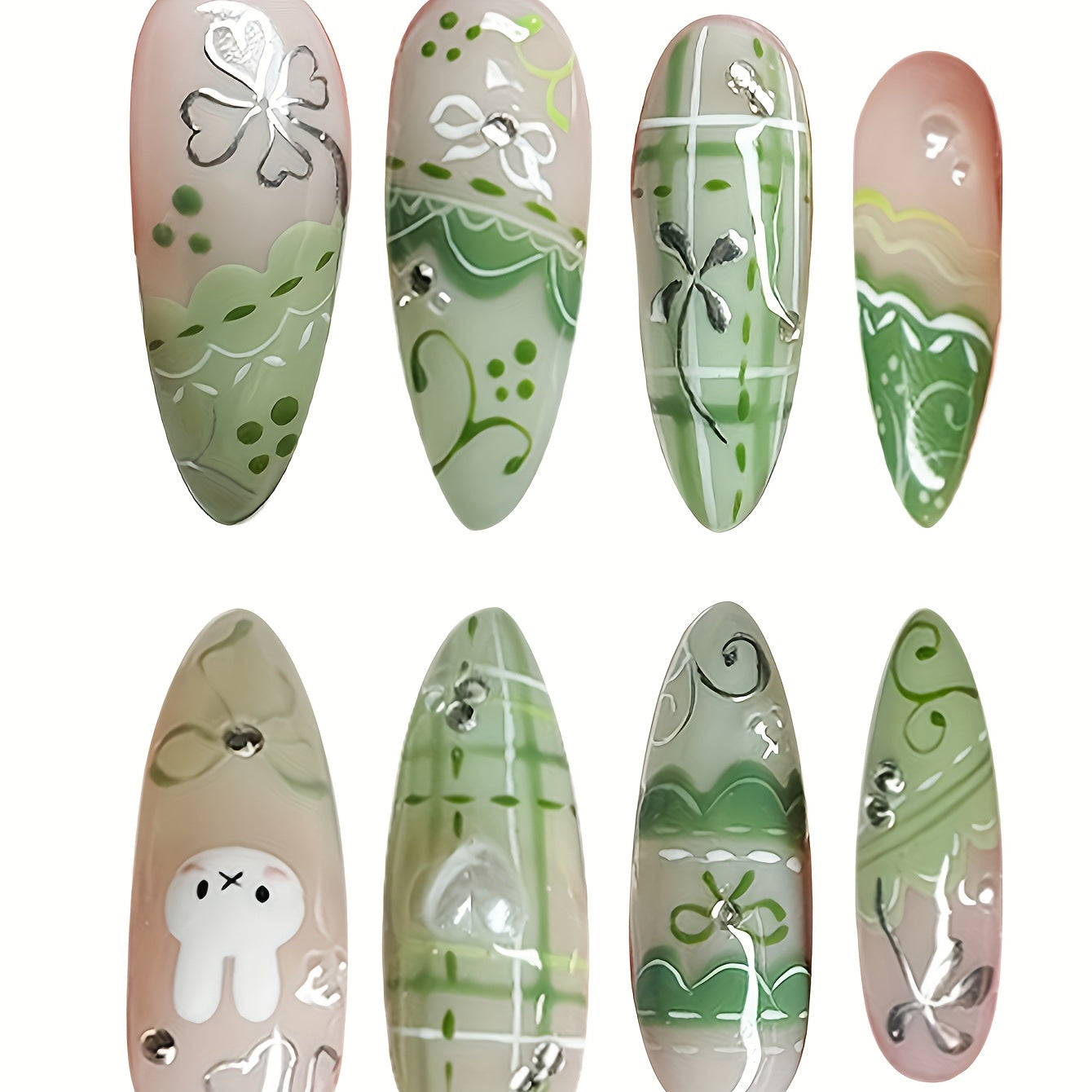 Glamouröse Glitzer Stiletto Nagelkunst Brehn
