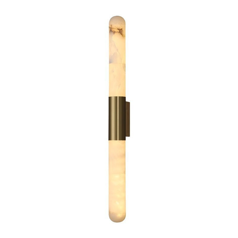 Moderne Marmor- und Messing-Wandleuchte