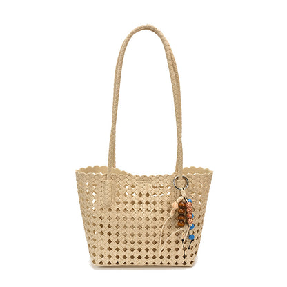 Stilvolle Gewebte Leder Tote Tasche