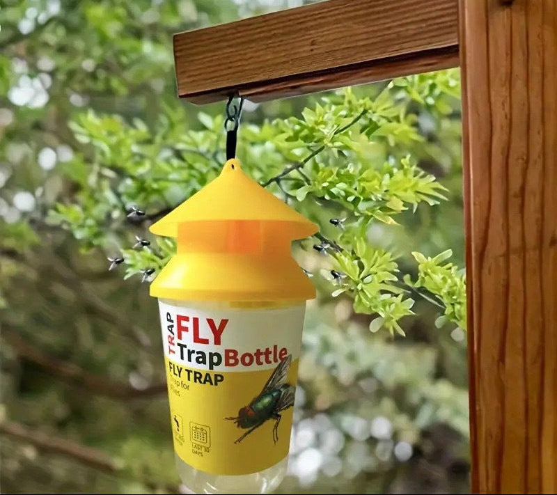 Wiederverwendbare Outdoor-Insektenfliegenfalle mit ungiftigem Köderreservoir und hängendem Baldachin Brehn