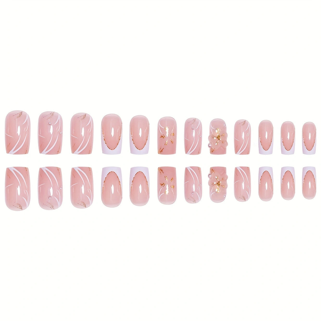Elegante Clip-On Nagelverzierungen Brehn