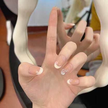 Elegante Französische Spitze Dekorative Nagelverlängerungen