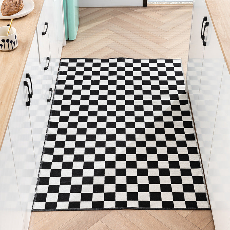 Flachgewebter Wohnzimmer-Teppichläufer mit geometrischem Halbkreis-Design und PVC-Anti-Rutsch Brehn