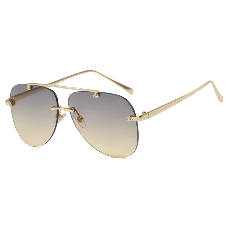 Damen elegante Piloten-Sonnenbrille mit UV-Schutz und reflektierenden Gläsern Brehn