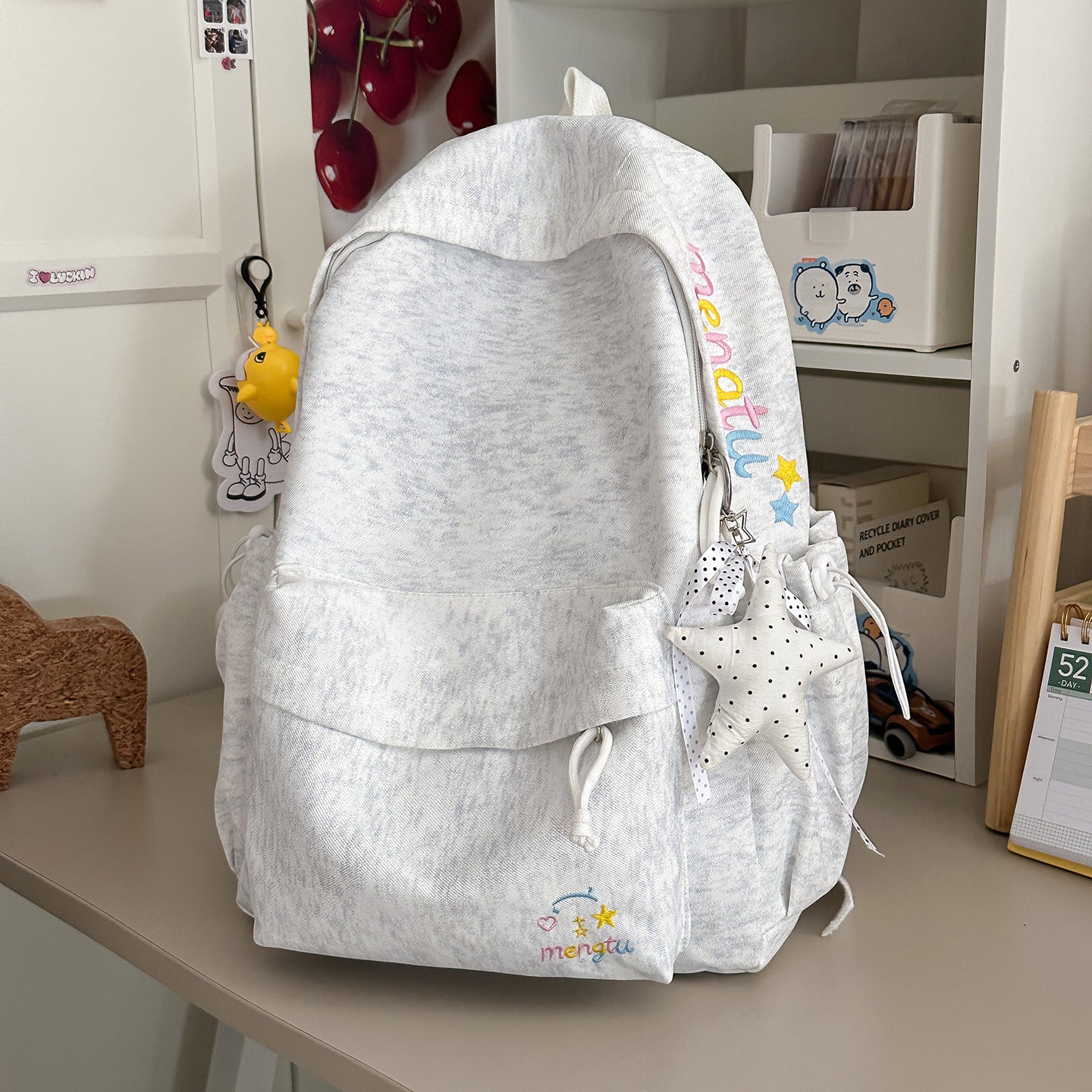 Trendige bestickte Rucksack