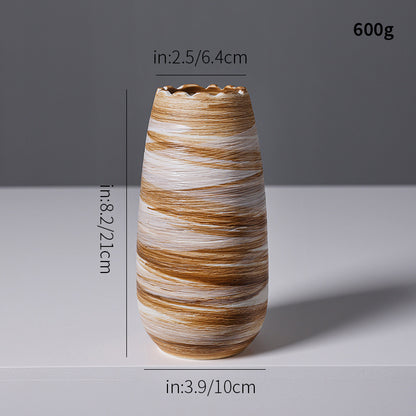 Künstlerische Spiraldesign Keramikvase Brehn