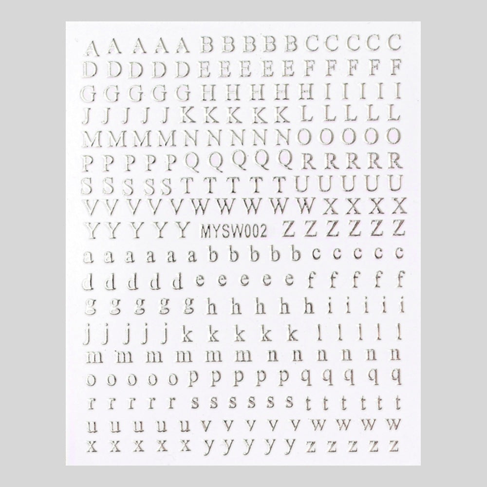 Dekorative Alphabet Nagelkunst Charms