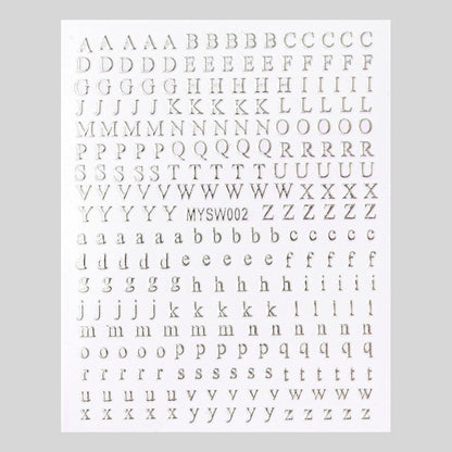 Dekorative Alphabet Nagelkunst Charms