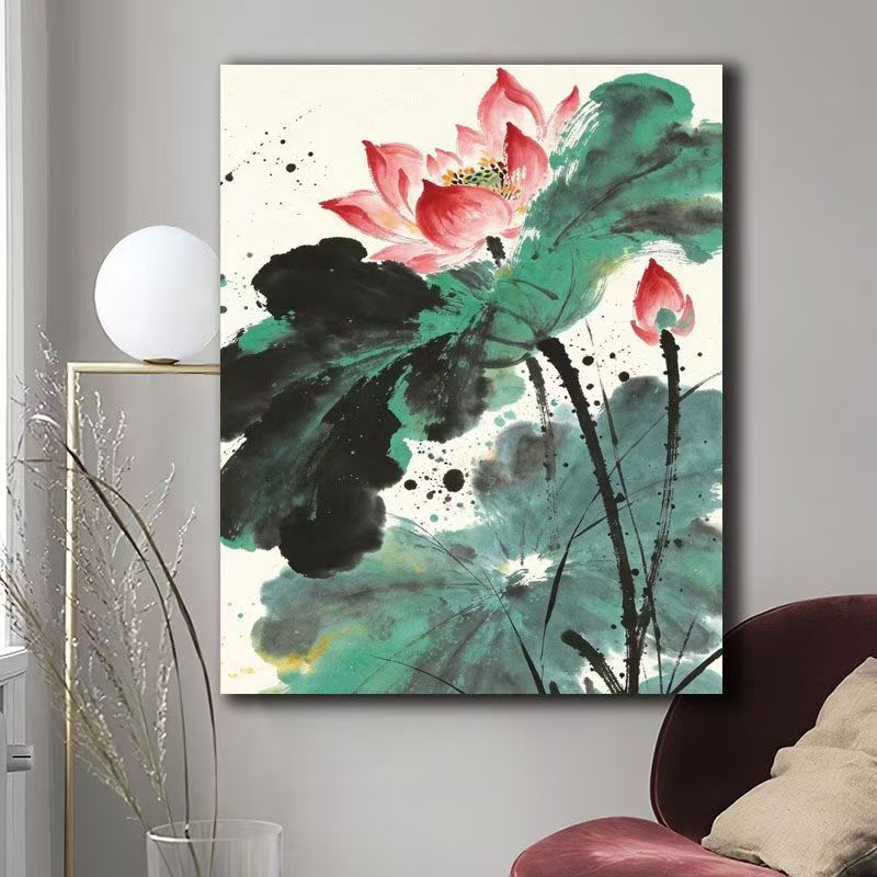 Elegante Blumige Leinwandkunst Brehn