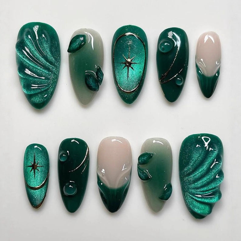 Exklusive Kunstnägel mit Botanischen Designs Brehn