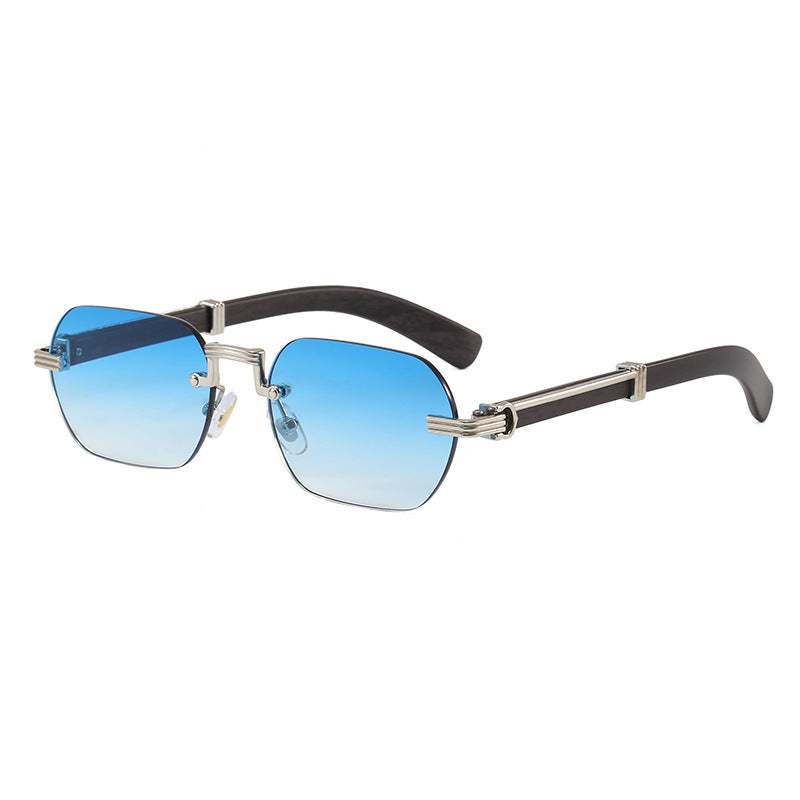 Damen Geometrische Designer-Sonnenbrille mit luxuriösem Metallrahmen Brehn