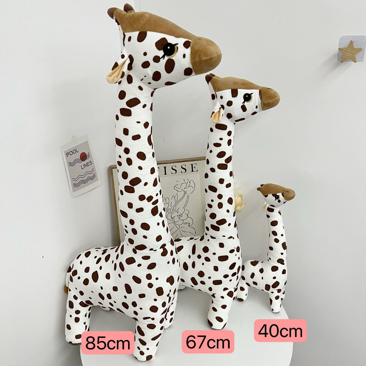 Oversized Plüschgiraffenfamilien-Floorspielzeug