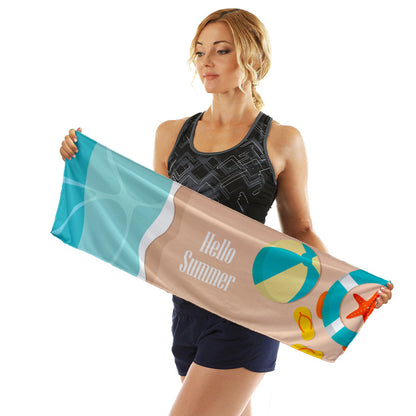 Sportliches Mikrofasertuch mit lebendigem Sommerdesign Brehn