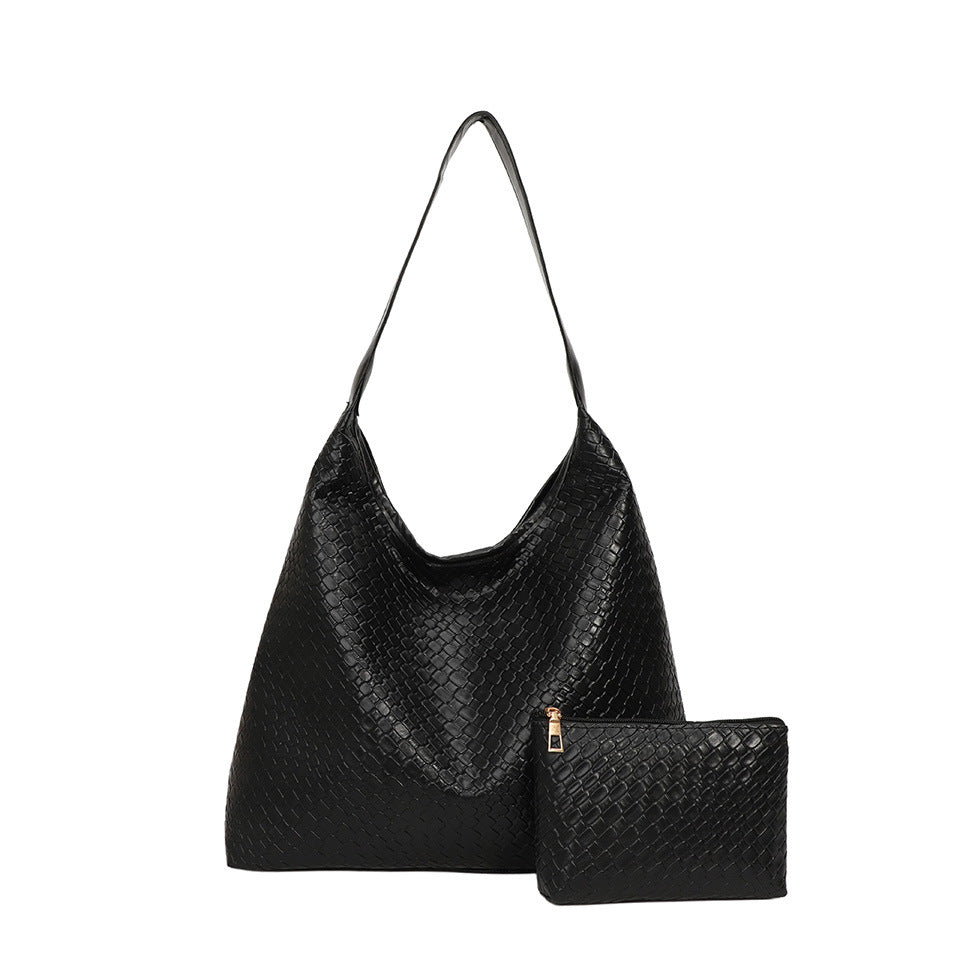 Woven Leather Schultertasche Brehn