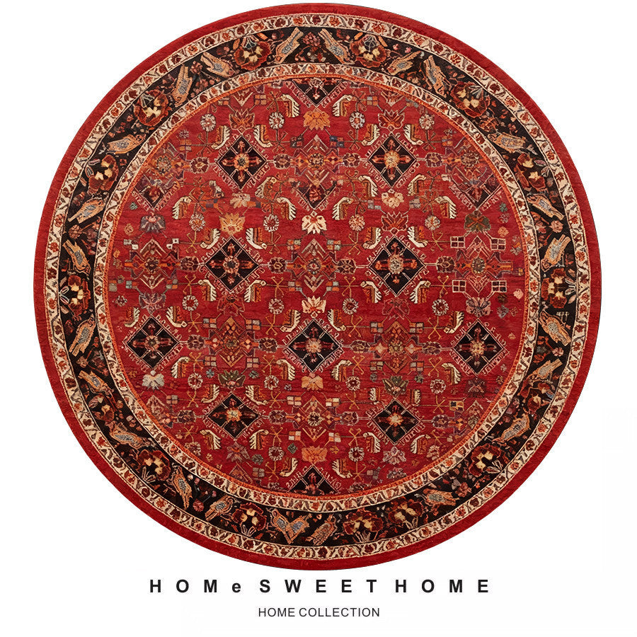 Vintage-inspirierter runder Teppich