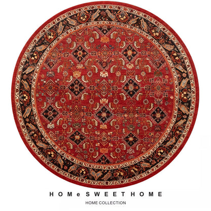 Vintage-inspirierter runder Teppich