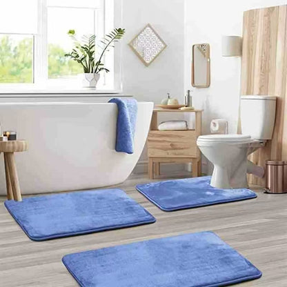 Weiches Plüsch-Badematten-Set
