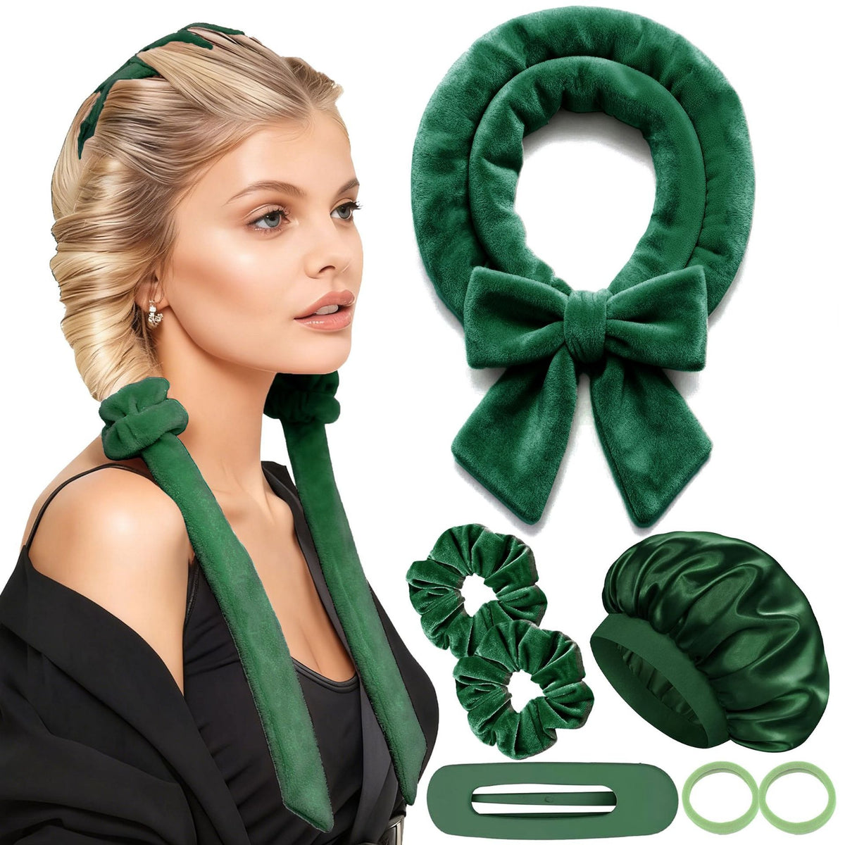 Hitzefreies Satin-Haarlocken-Set