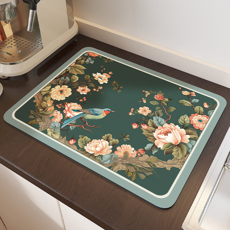 Florales Muster Küchenablaufmatte Brehn