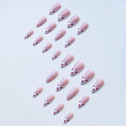 Erdbeer Design Acryl Nagelkunst Set