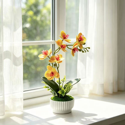 Elegante Faux-Orchideen-Anordnung für die Innendekoration