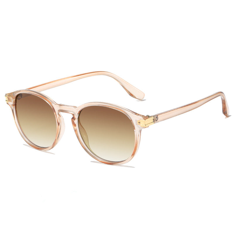 Damen elegante Sonnenbrille mit transparentem Rahmen und stylischen Akzenten Brehn