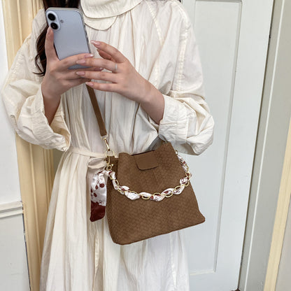 Gewebte Bucket-Stil Handtasche