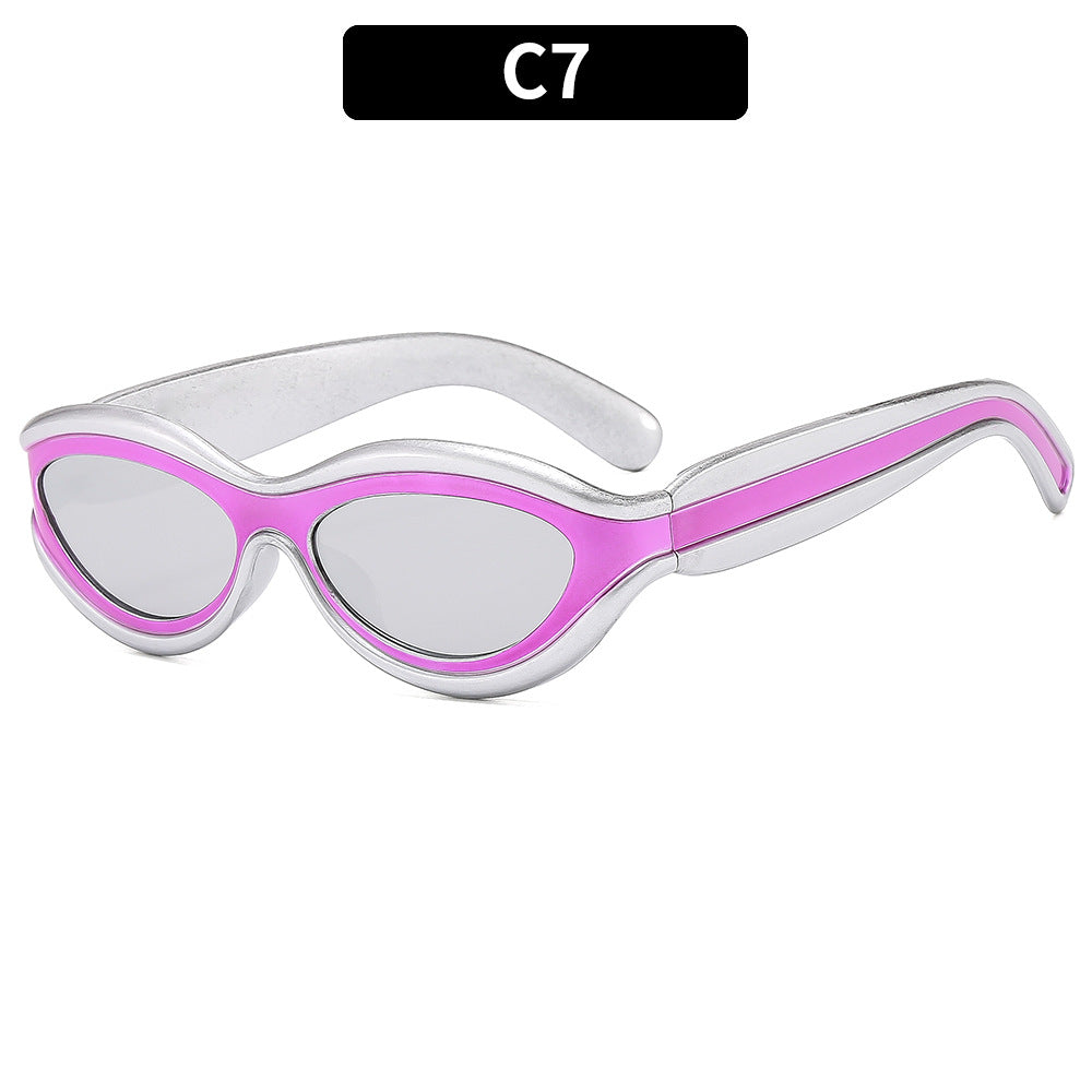 Retro-inspirierten schlanken Sonnenbrille