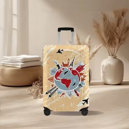 Unisex nan elastische Kofferhülle mit vulkanischem Lava-Marmordesign, dehnbarer Schutzüberzug für Trolley Brehn