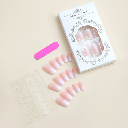 Premium Press-On Nail Kit mit natürlichem Farbverlauf Finish Brehn
