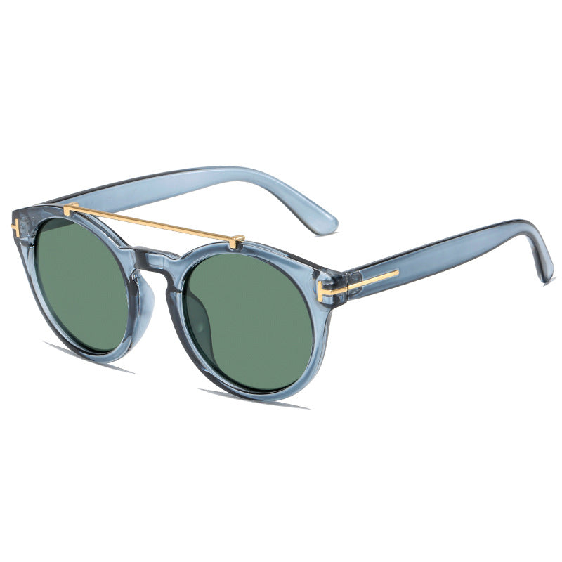 Damen modische Sonnenbrille mit eleganten runden Gläsern Brehn