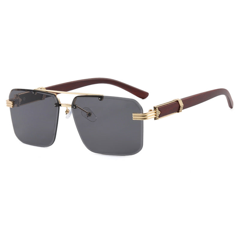 Damen geometrische Oversized-Sonnenbrille mit trendigem Design und luxuriösen Akzenten Brehn