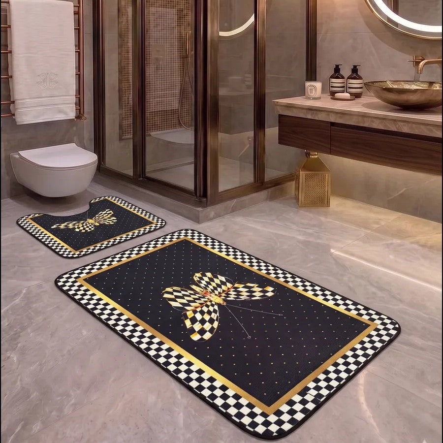 Weiches und saugfähiges Badezimmermatten-Set Brehn