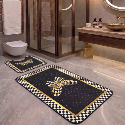 Weiches und saugfähiges Badezimmermatten-Set Brehn