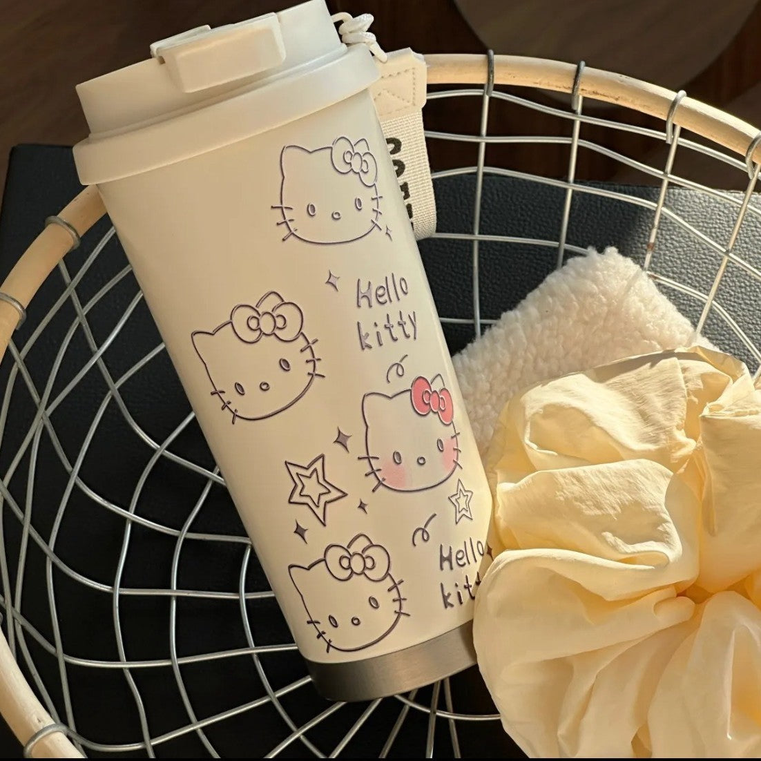 Damen Isolier-Trinkbecher mit süßem Hello Kitty Design Brehn
