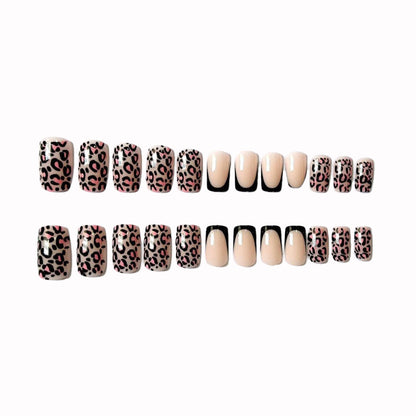 Statement Leopardenmuster Nagelkunst Set