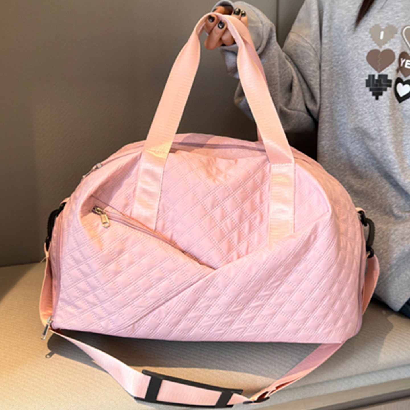 Sportliche Reisetasche mit Elegantem Steppmuster Brehn