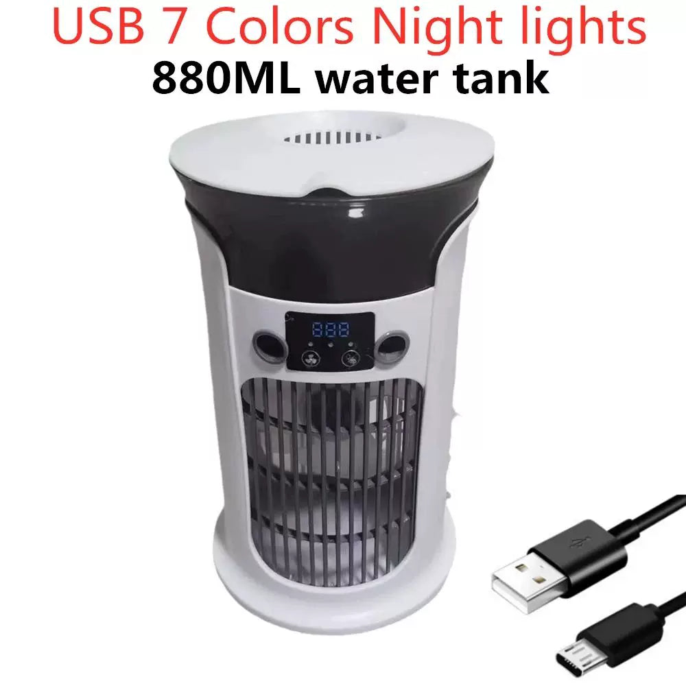 Unisex Einheitsgröße kompakter USB befeuchtender Luftzirkulationsturmventilator mit LED-Anzeige Brehn