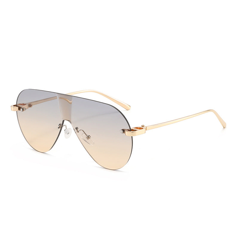 Damen Oversized Sonnenbrille im modernen Aviator-Stil Brehn