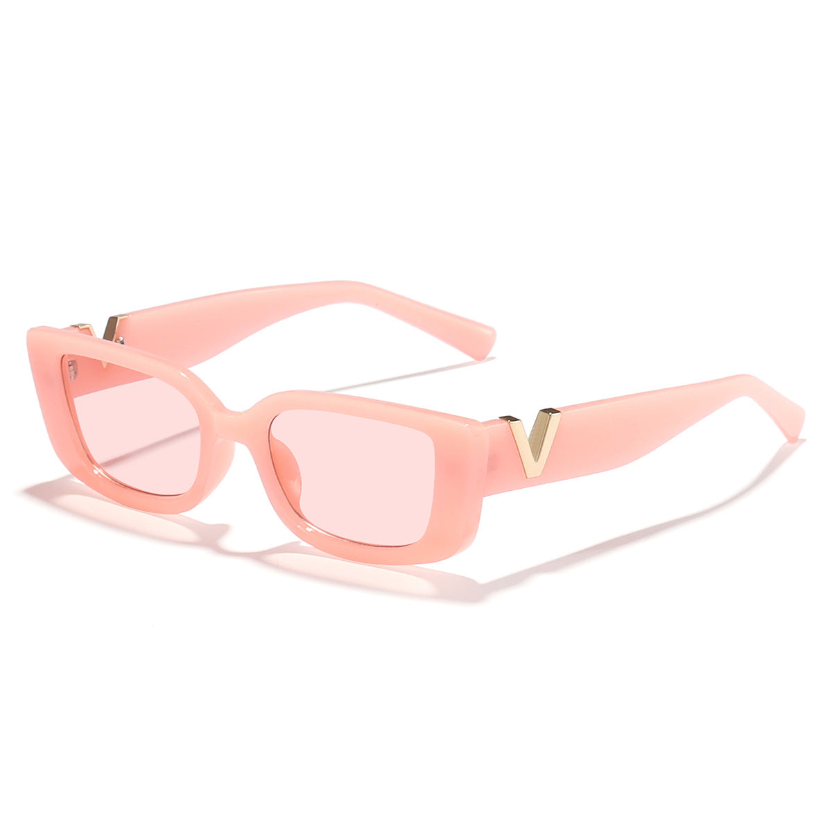 Damen modische quadratische Sonnenbrille mit goldenen Akzenten Brehn