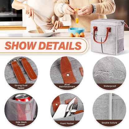 Damen Isolierte Thermo-Lunchbox mit mehreren Fächern Brehn
