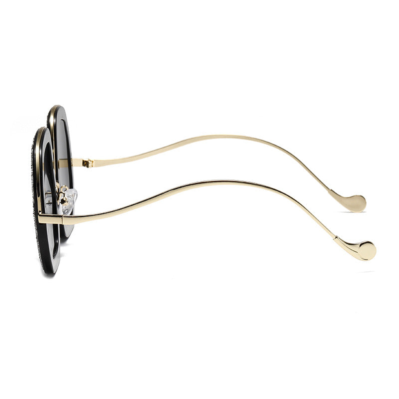 Damen geometrische Sonnenbrille mit luxuriösem Rahmen Brehn