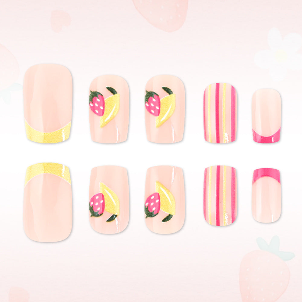 Künstlerisches von Früchten inspiriertes Gel-Nail-Art-Set Brehn