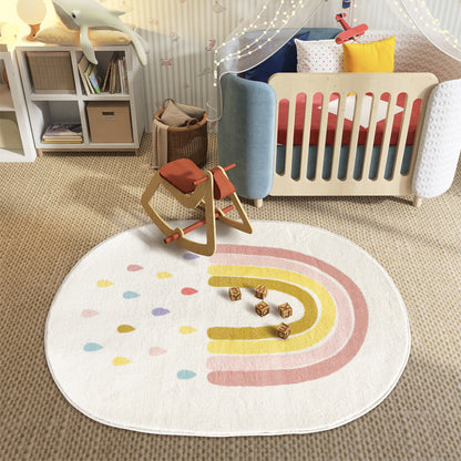 Kinderspielteppich im Regenbogen-Thema