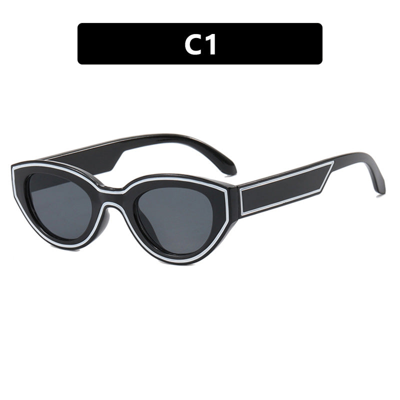 Damen Cat-Eye Sonnenbrille mit robustem transparenten Rahmen und schützendem UV-Filter Brehn