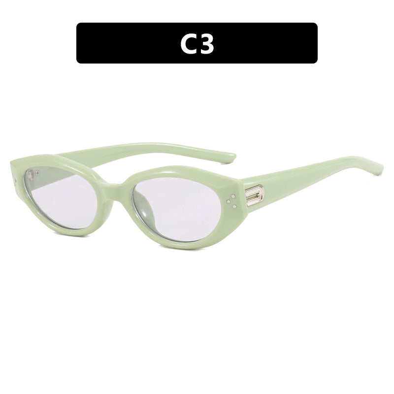 Damen Cat-Eye Sonnenbrille mit akzentuiertem Transparentrahmen und UV-Schutz Brehn