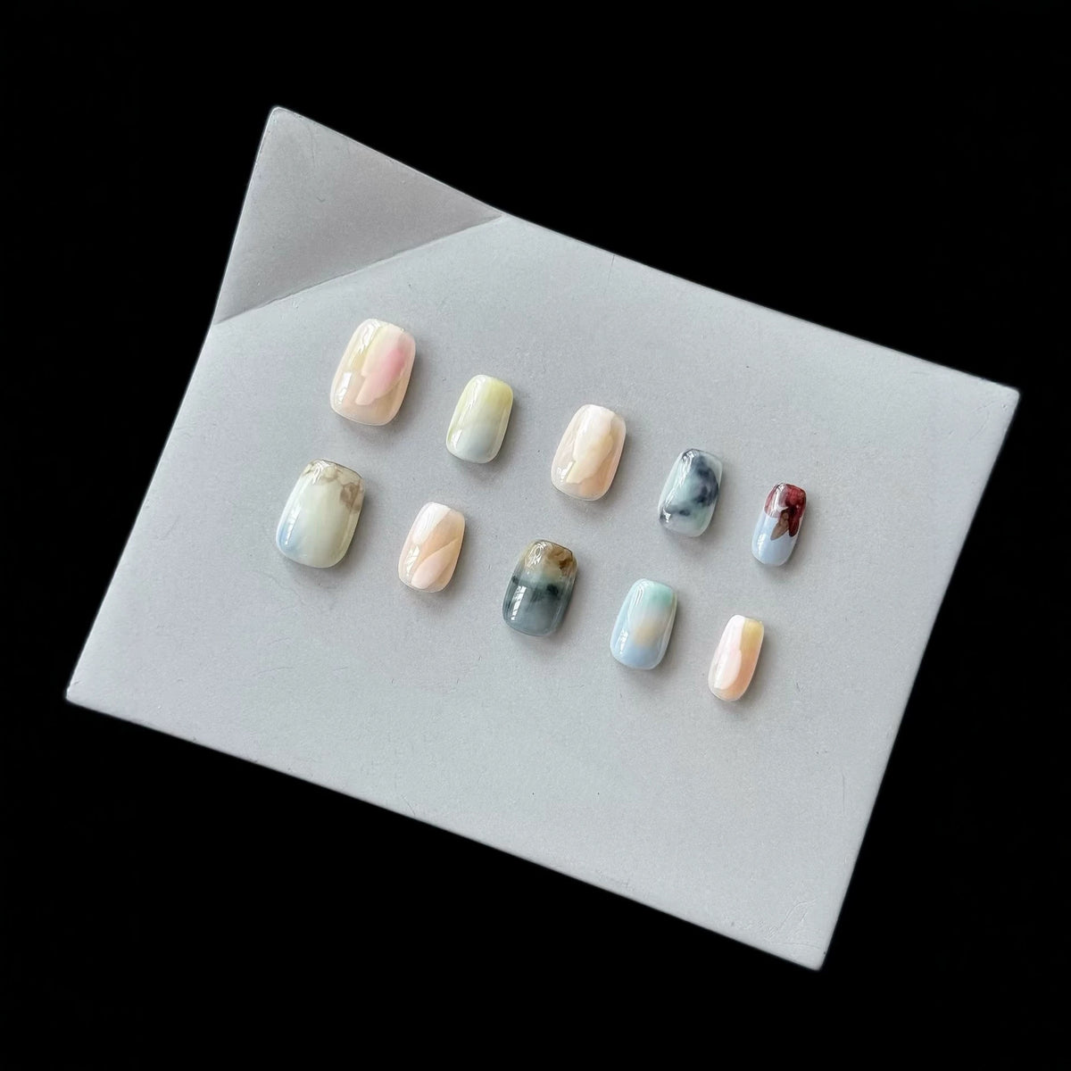 Künstlerisches Marmor-Effekt-Nagelkunst-Set