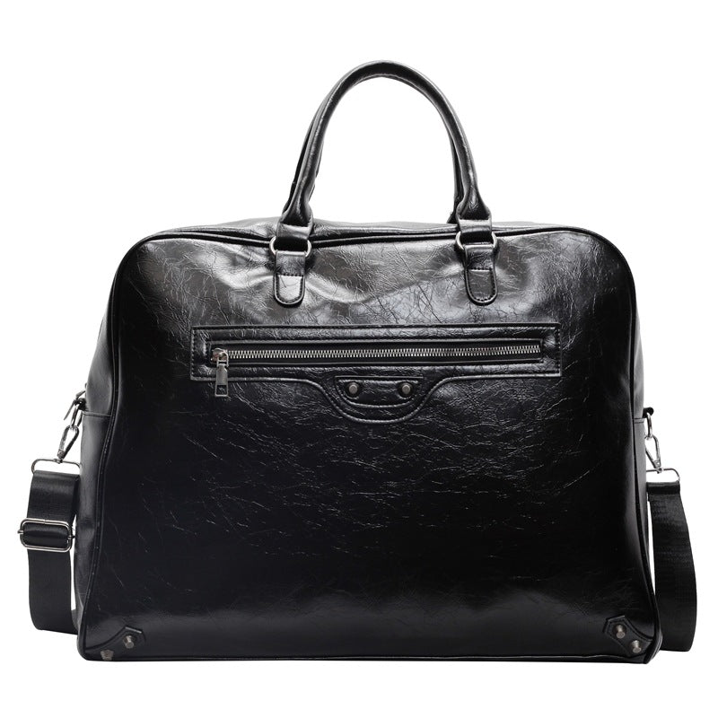 Luxuriöse vintage-inspirierte Leder-Duffle- Tasche Brehn
