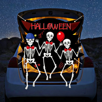 Großer Halloween Wandsticker Vinyl mit tanzenden Skeletten und ablösbarem Selbstklebefilm